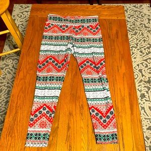 Size large holiday leggings